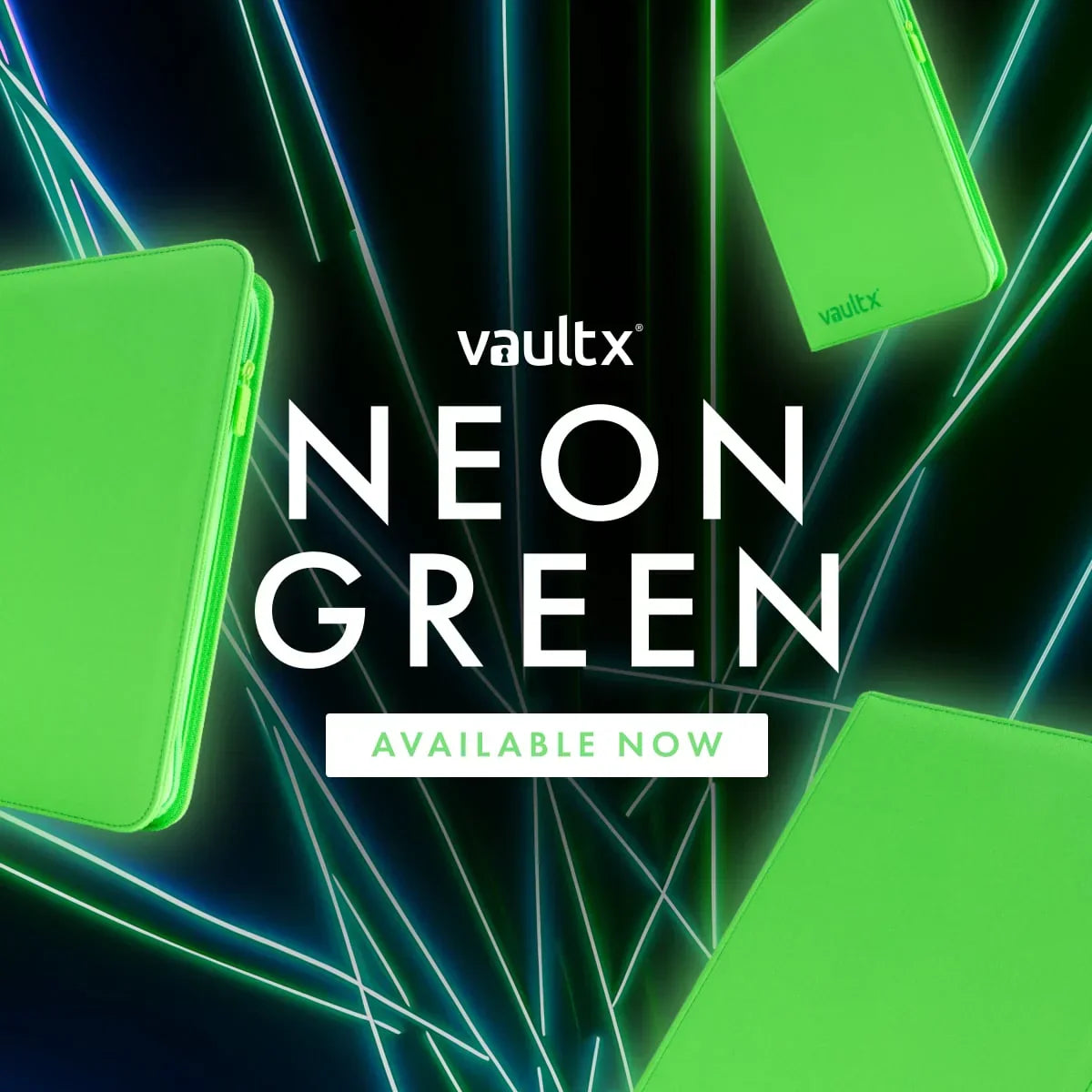 Vault X Neon Green Exo-Tec® Zip Binder - Various Sizes Available