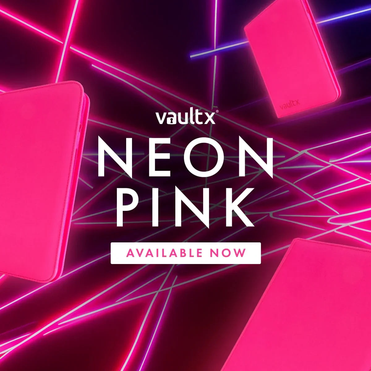 Vault X Neon Pink Exo-Tec® Zip Binder - Various Sizes Available